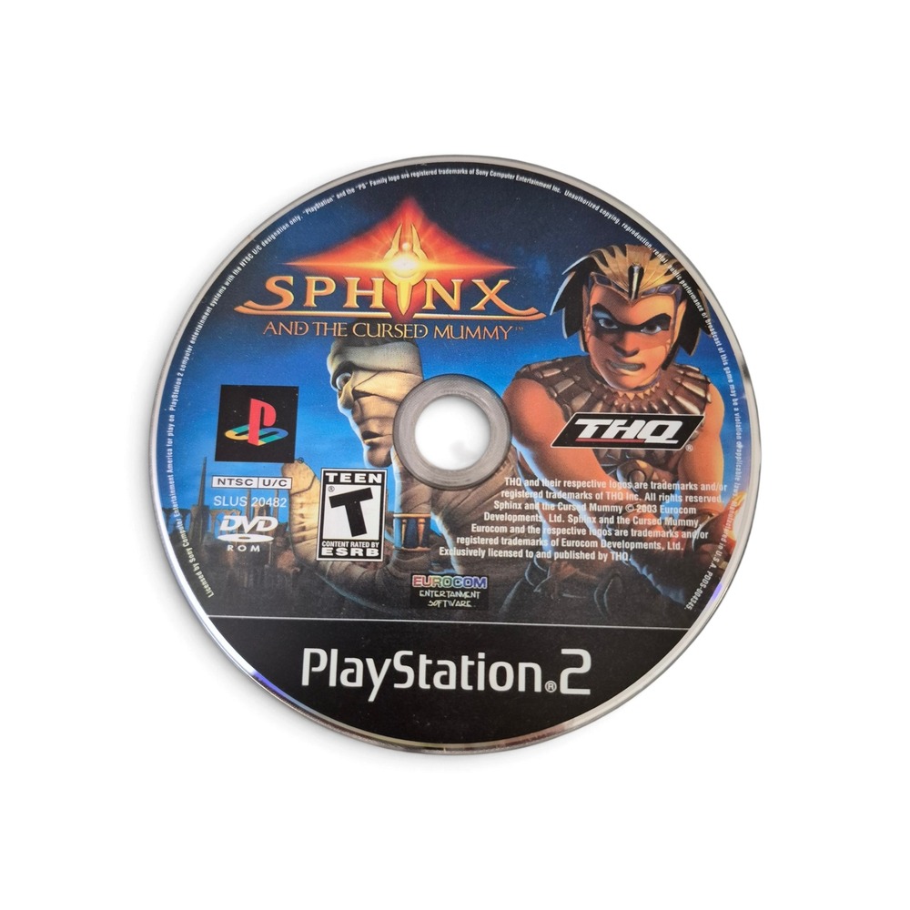 THQ Sphinx and the Cursed Mummy Video Game PS2 NTSC Disc Only
